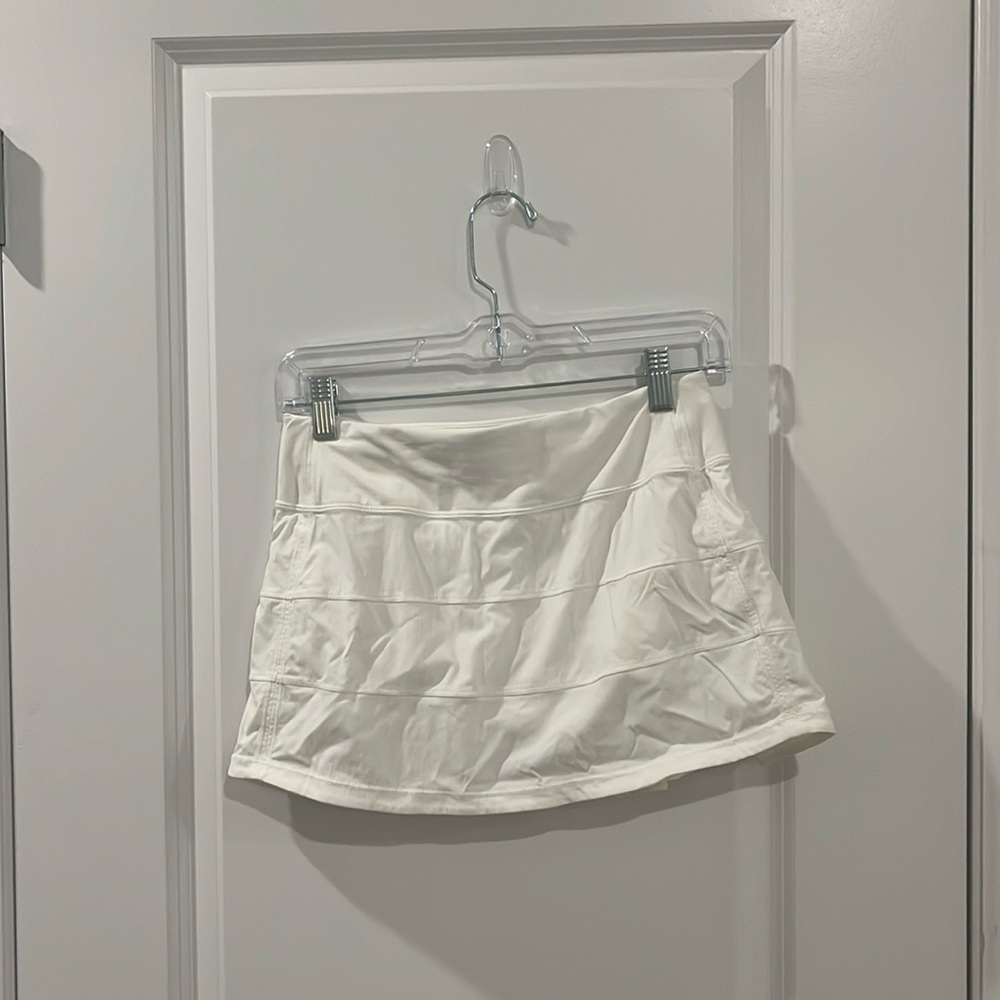 White Short Pace Rival High Rise Tennis Skirt
